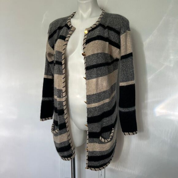 M. j. Carroll vintage silk angora button front cardigan - Picture 6 of 8